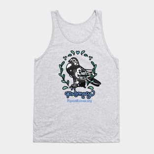 Blue Cookie Pigeon Tank Top